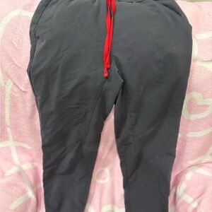 Figs Men's Charcoal Joggers with Red Drawstring